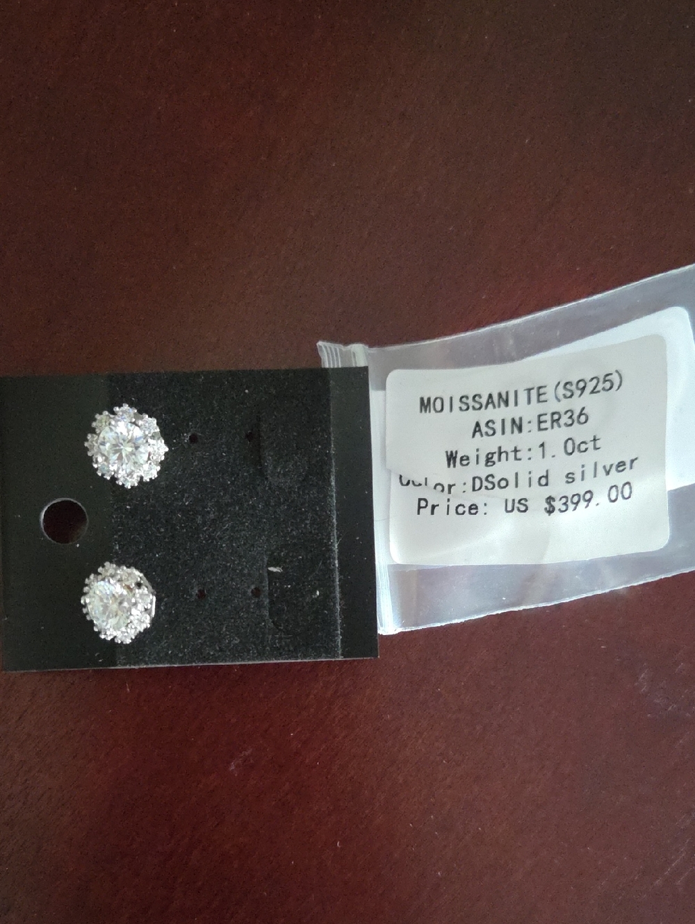 Moissanite (S925) Round Halo Stud Earrings - Silver